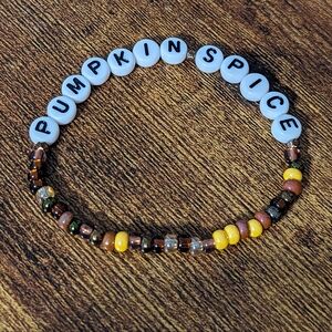 3 for $6 Item: Pumpkin Spice Beaded Stretch Bracelet